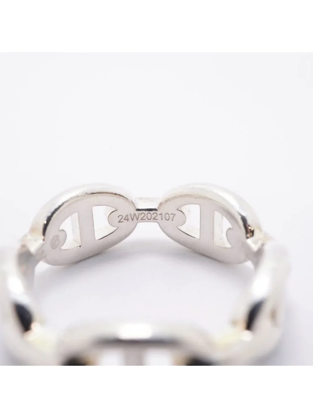 Hermes Ring Enchainee Chaine D'ancre 925 Sterling Silver
